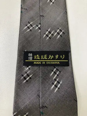 琉球かすり/ネクタイ/ファッション雑貨/グレー