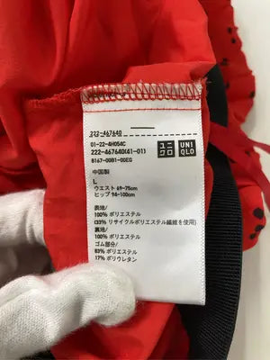 UNIQLO/ユニクロ/ロングスカート/スカート/レッド/L    ウエスト69-75cm  ヒップ94-100cm
