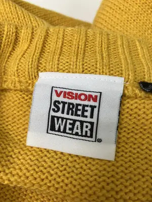 VISION STREET WEAR/ヴィジョンストリートウェア/ニット/セーター/トップス/イエロー/M