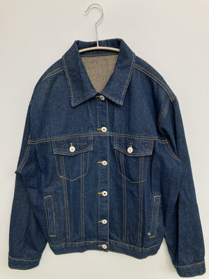 デニムジャケット/ジャケット/アウター/ネイビー/S