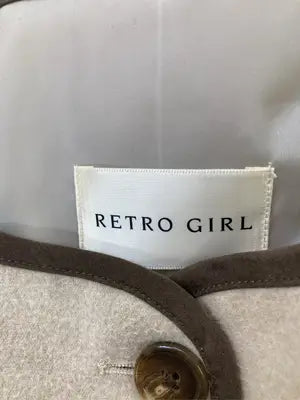 RETRO GIRL/レトロガール/ノーカラーコート/ジャケット/アウター/ベージュ/F