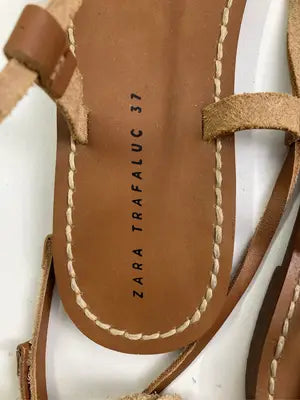 ZARA/ザラ/サンダル/シューズ/ブラウン/37