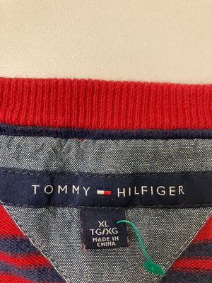 TOMMY HILFIGER/トミーヒルフィガー/ニット/セーター/トップス/レッド/XL