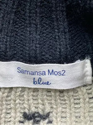 Samansa Mos2 blue/サマンサモスモスブルー/ニット/セーター/トップス/ブラック/フリー