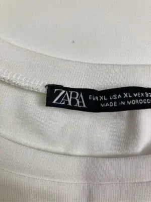 ZARA/ザラ/Tシャツ/カットソー/トップス/ホワイト/EUR XL