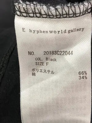 E hyphen world gallery peace/イーハイフンワールドギャラリーピース/Tシャツ/カットソー/トップス/ブラック/F