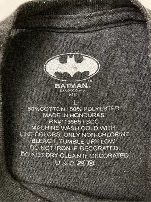 BATMAN/バットマン/Tシャツ/カットソー/トップス/グレー/L