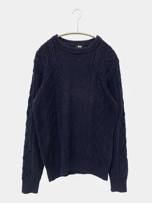 UNIQLO/ユニクロ/ニット/セーター/トップス/ネイビー/M