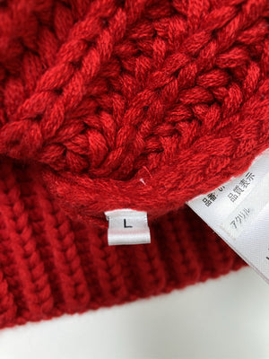 ニット/セーター/トップス/レッド/L