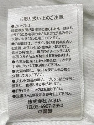 AQUAHISTORY/Tシャツ/カットソー/トップス/ホワイト/M