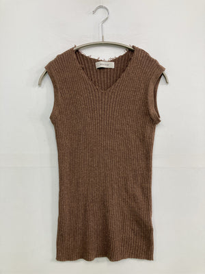 Melan Cleuge/メランクルージュ/ノースリーブ/トップス/ブラウン/フリー