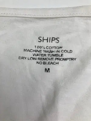 SHIPS/シップス/Tシャツ/カットソー/トップス/ホワイト/M