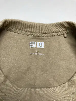UNIQLO/ユニクロ/Tシャツ/カットソー/トップス/ブラウン/L