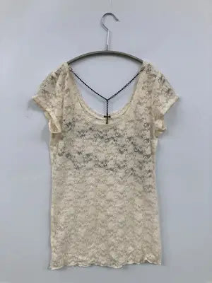 Resanech/Tシャツ/カットソー/トップス/アイボリー/M  バスト79～87  身長154～162