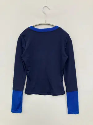 AsheKsha/Tシャツ/カットソー/トップス/ネイビー/F