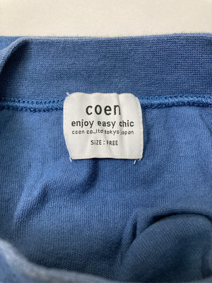 coen/コーエン/Tシャツ/カットソー/トップス/ブルー/F