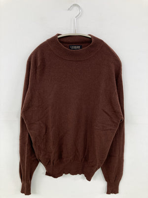 CASHMERE/カシミヤ/ニット/セーター/トップス/ブラウン/L