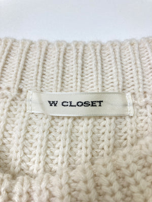 w closet/ダブルクローゼット/ニット/セーター/トップス/アイボリー/F