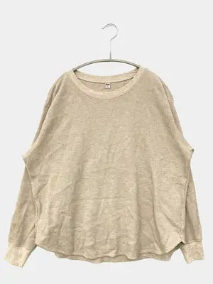 UNIQLO/ユニクロ/Tシャツ/カットソー/トップス/ベージュ/L