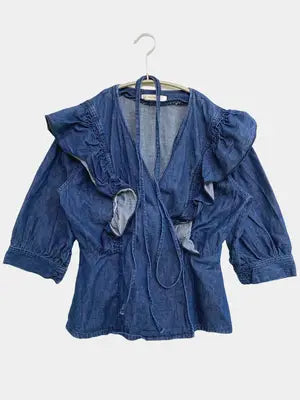 MOUSSY/マウジー/シャツ/ブラウス/トップス/ブルー/1