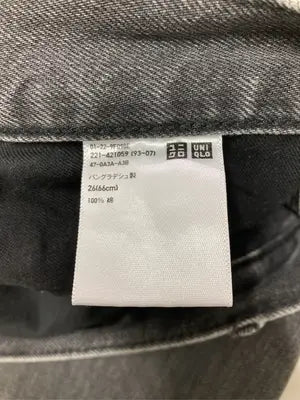 UNIQLO U/ユニクロユー/デニムパンツ/パンツ/ブラック/26(66cm)