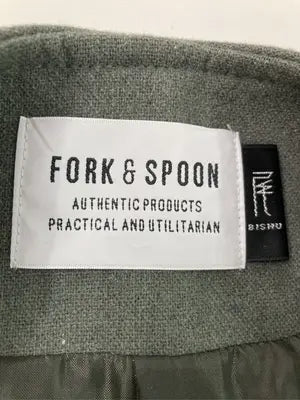 FORK&SPOON/フォークアンドスプーン/ノーカラーコート/ジャケット/アウター/カーキ/1