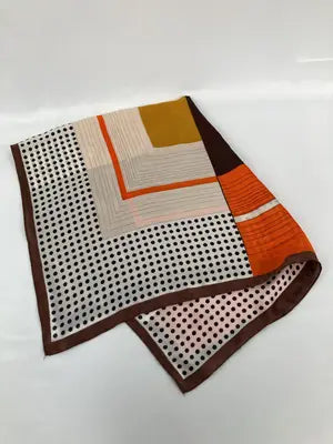 バンダナ/スカーフ/財布/小物/オレンジ/68×68cm