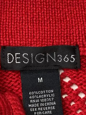 DESIGN365/ニット/セーター/トップス/レッド/M