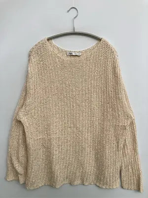 ZARA/ザラ/ニット/セーター/トップス/アイボリー/EUR L