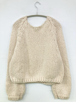 ニット/セーター/トップス/アイボリー/F