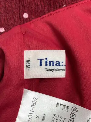 TINA:JOJUN/ティーナジョジュン/ワンピース/ワンピース/ドレス/レッド/S