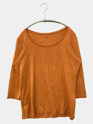 UNIQLO/ユニクロ/Tシャツ/カットソー/トップス/オレンジ/XL