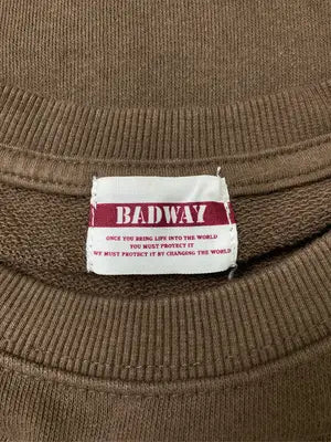BADWAY/バッドウェイ/スウェット/トップス/ブラウン/M