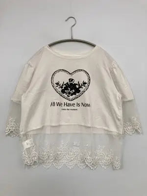 Tシャツ/カットソー/トップス/ホワイト/F