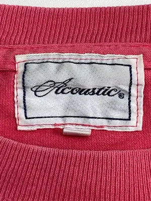 acoustic/Tシャツ/カットソー/トップス/レッド/M