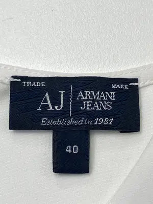 ARMANI JEANS/アルマーニジーンズ/ノースリーブ/トップス/ホワイト/EU 40 USA 4