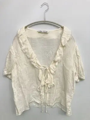 ZARA/ザラ/カーディガン/ボレロ/トップス/ホワイト/EUR L/USA L/MEX 30