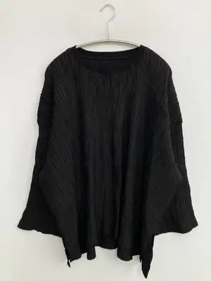 nananamoe/Tシャツ/カットソー/トップス/ブラック/FREE