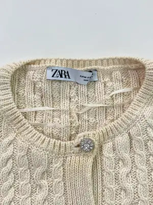 ZARA/ザラ/カーディガン/ボレロ/トップス/アイボリー/USA M