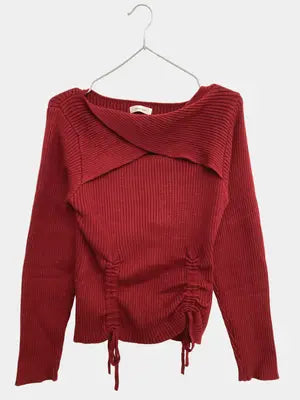 Adoon plain/アドーンプレーン/ニット/セーター/トップス/レッド/F