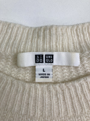 UNIQLO/ユニクロ/ニット/セーター/トップス/アイボリー/L