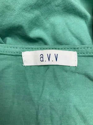 a.v.v/アーヴェヴェ/Tシャツ/カットソー/トップス/グリーン/XS