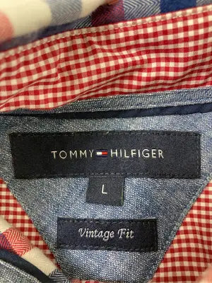 TOMMY HILFIGER/トミーヒルフィガー/シャツ/ブラウス/トップス/レッド/L