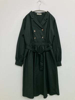 AFRICATARO./アフリカタロウ/シャツワンピース/ワンピース/ドレス/グリーン/F