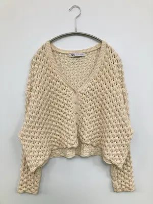 ZARA/ザラ/カーディガン/ボレロ/トップス/ベージュ/EUR S