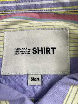 SHIRT/シャツ/ブラウス/トップス/ブルー/Short