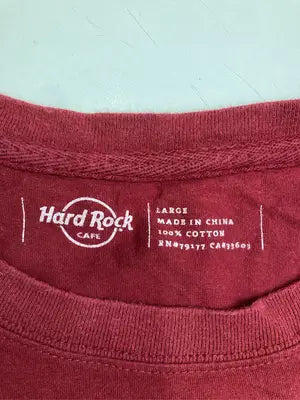 Hard Rock CAFE/ハードロックカフェ/Tシャツ/カットソー/トップス/レッド/L