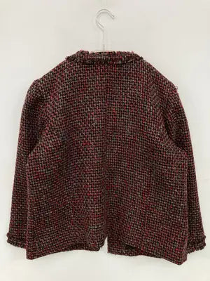 MENU.010/ノーカラージャケット/ジャケット/アウター/レッド/L