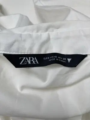 ZARA/ザラ/シャツワンピース/ワンピース/ドレス/ホワイト/S