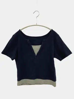 Tシャツ/カットソー/トップス/ネイビー/L